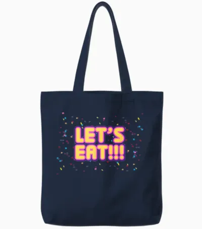 Let's Eat!!! Tote Bags - Navy