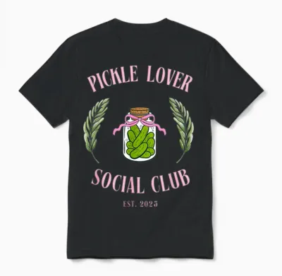 Aesthetic Pot for Pickle Lovers Unisex T-Shirt - Black