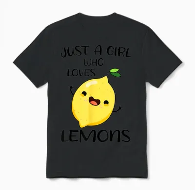 Juste Une Fille Qui Aime Les Citrons Unisex T-Shirt - Black