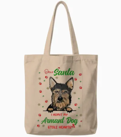 Armant Dog Dog Christmas Dog Breed Tote Bags - Natural