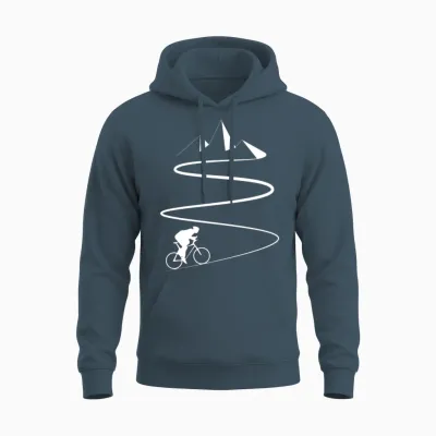 Mountain Bike Uphill Unisex Hoodie - Dark Heather