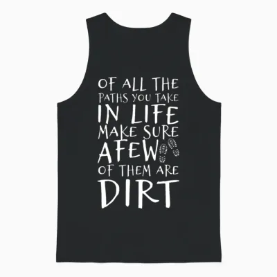 Hiking - All the Paths You Take. Unisex Tank Top - Black