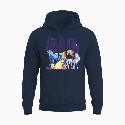 Riders and Unicorns Unisex Hoodie - Navy