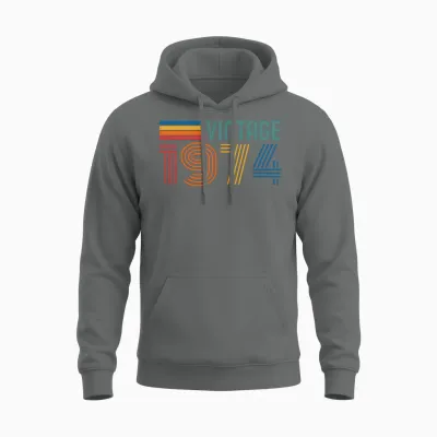 Vintage 1974 50th Birthday Unisex Hoodie - Graphite Heather