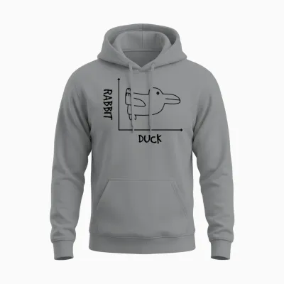 Graph Duck Rabbit Math Quote School Gift Unisex Hoodie - Sport Grey