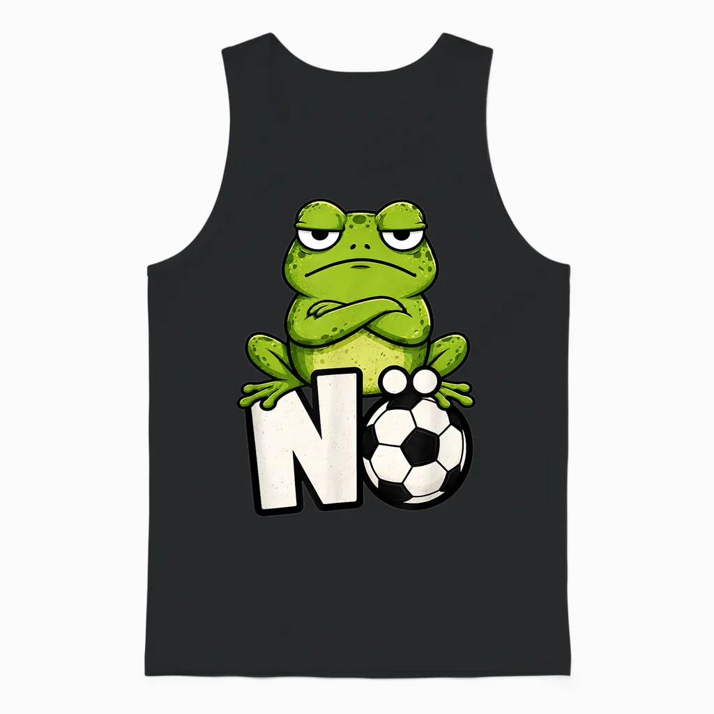 Nö Frosch Fußballmuffel Anti Fußball Humor Unisex Tank Top in Black