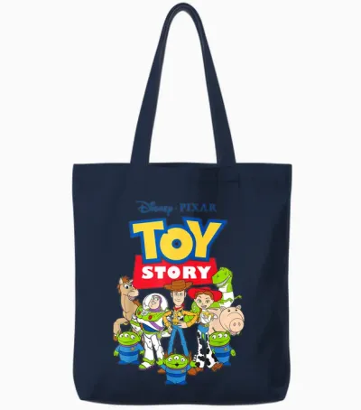 Disney Pixar Toy Story Buzz Woody Jessie Graphic Tote Bags - Navy