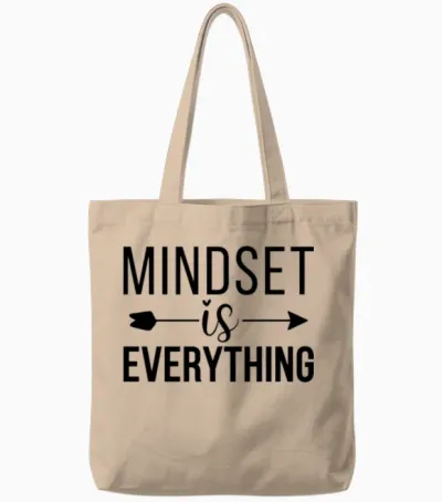 Mindset Everything Tote Bags - Natural