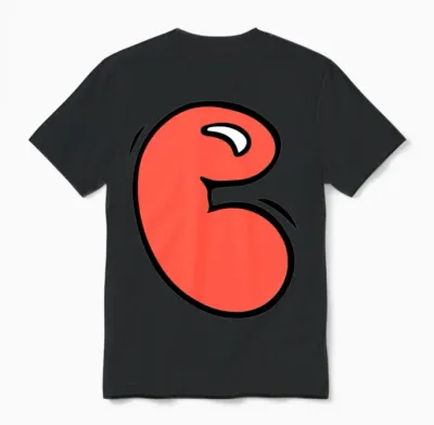 Graffiti Monogram Letter C in Cute Chubby Bubblest Unisex T-Shirt - Black