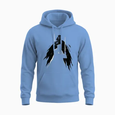 Star Wars Obi-Wan Kenobi Darth Vader Light and Dark Unisex Hoodie - Carolina Blue