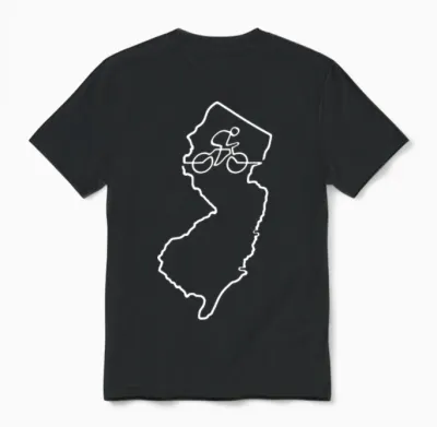 New Jersey Cycling Shirt Cyclist Gift Bike Biking Unisex T-Shirt - Black