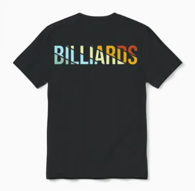 Billiards Retro Unisex T-Shirt - Black