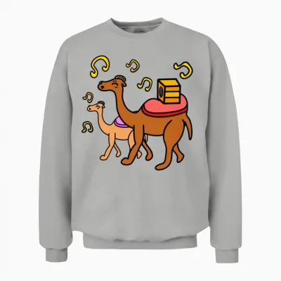 Funny Cartoon Camels Unisex Sweatshirt - Ash