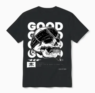 Pirate Skull Be Ready to Steal the Oceans Unisex T-Shirt - Black