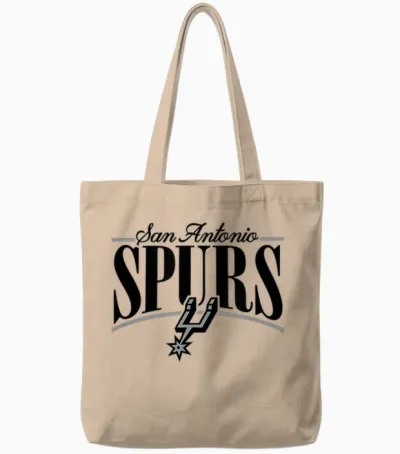 Nba – San Antonio Spurs Logo Arch Tote Bags - Natural