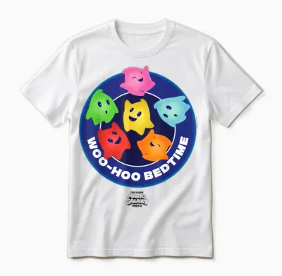 The Super Mario Galaxy Movie Lumas Woo-Hoo Bedtime Unisex T-Shirt - White