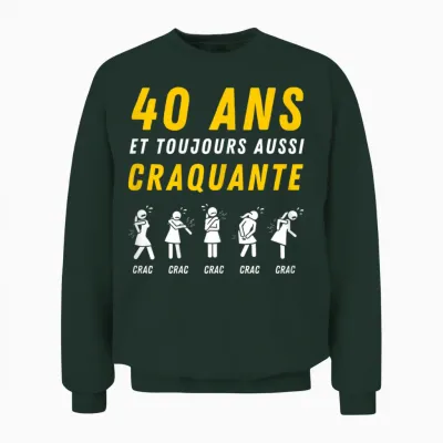 Gift Idea Drole Humour 40 Ans 1986 Anniversaire Femme Unisex Sweatshirt - Forest