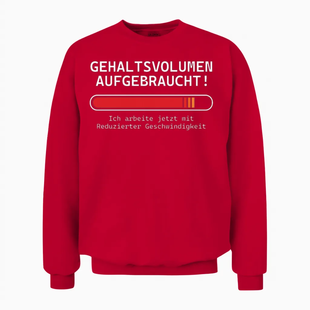 Funny Quote German - Memes & Humor Unisex Sweatshirt in Red