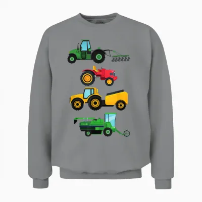 4 Traktoren & Landmaschinen Mähdrescher Jungen Geschenk Unisex Sweatshirt - Sport Grey