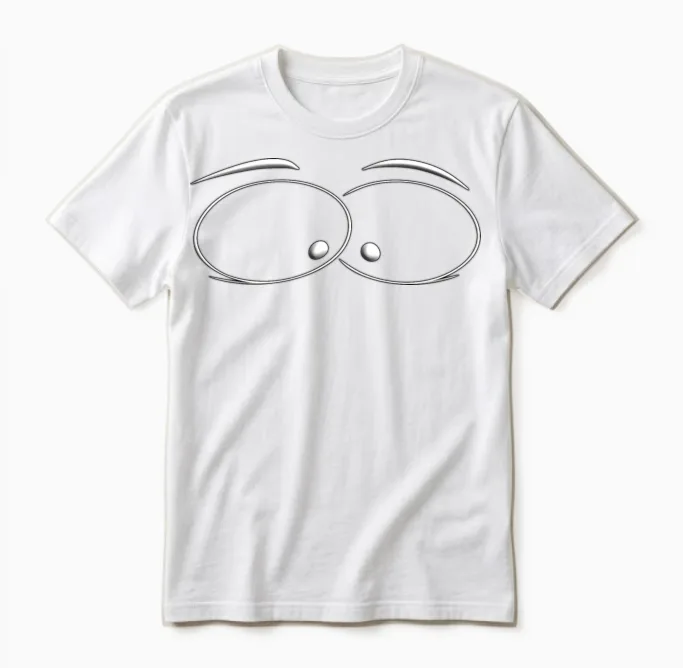 Funny Eyes Unisex T-Shirt in White
