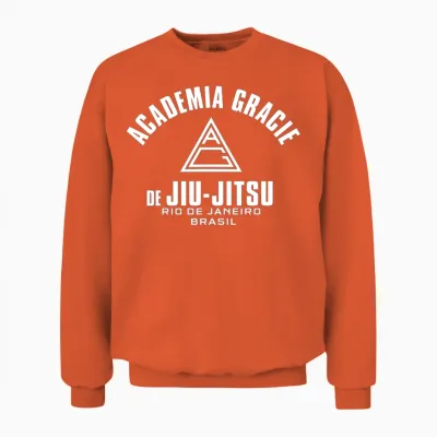 Academia Gracie De Jiu Jitsu Rio De Janeiro Unisex Sweatshirt - Orange