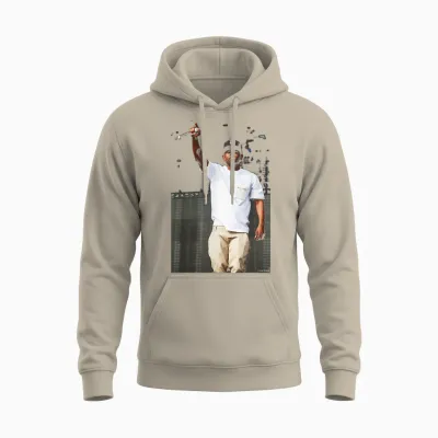 Le Rappeur Kendrick Lamar Live T in the Park Par Andy Willsher Unisex Hoodie - Sand