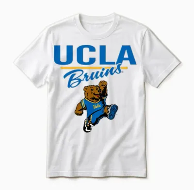 Kids Ucla Bruins Kid's Joe Bruin Mascot Gray Officially Licensed Unisex T-Shirt - White