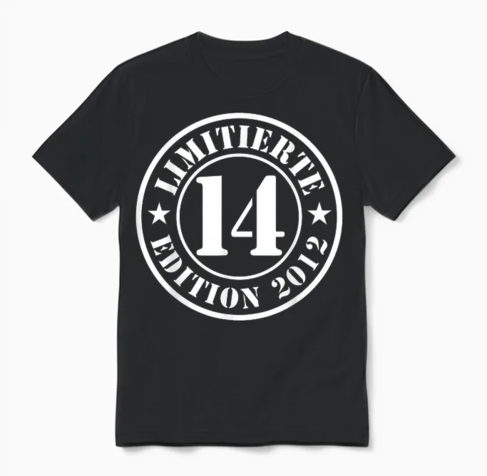 14. Geburtstag Junge Mädchen Limited Edition 2012 Jahre Unisex T-Shirt in Black