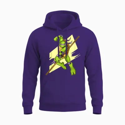 Donatello in Fighting Stance Unisex Hoodie - Purple