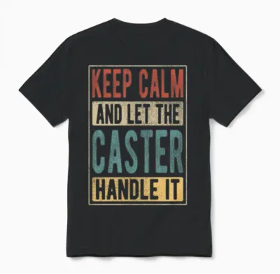 Caster Retro Gift Unisex T-Shirt - Black