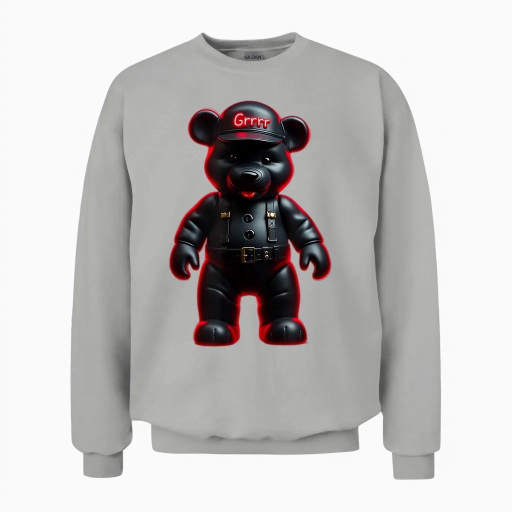 I Love Bears! Fun, Funny, Bold, Ox, Sexy, Gay, Teddy Unisex Sweatshirt in Ash