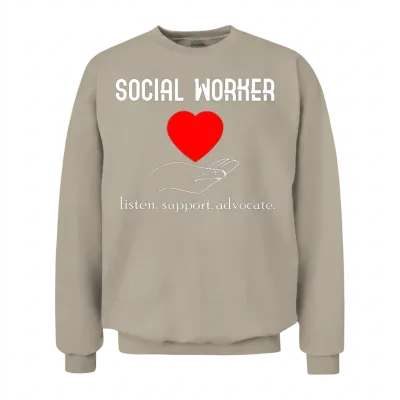 Womens Social Worker Product Graduation Social Unisex Sweatshirt - Sand