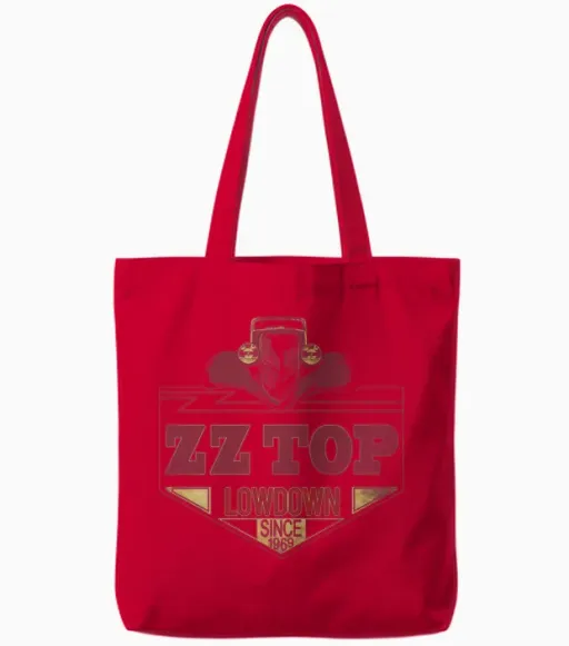 Zz Top Lowdown T-Shirt Haut De Gamme Tote Bags in Red