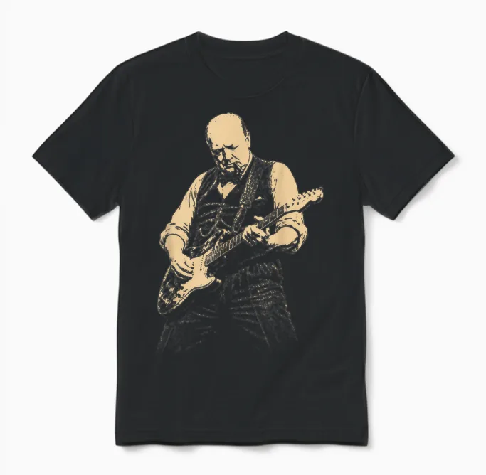 Winston Churchill Guitare Vintage Unisex T-Shirt in Black