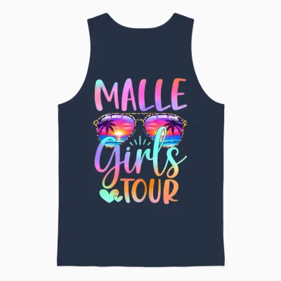 Malle Girls Tour Palmen Sonnenbrille Mallorca Urlaub Unisex Tank Top - Navy