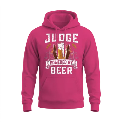Judge Powered by Beer Drinker Judge Lawyer Justice Unisex Hoodie - Heliconia