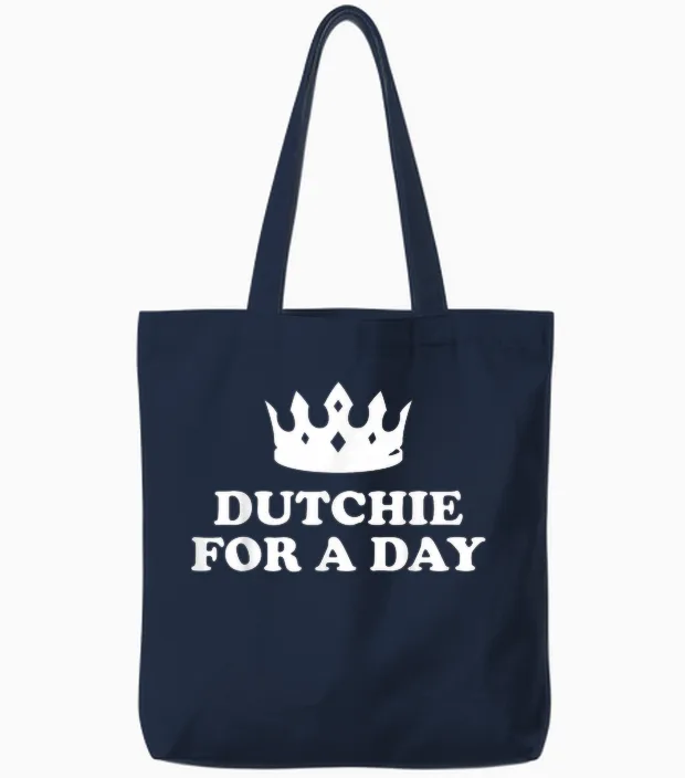 Niederländischer Königstag Koningsdag Lustig Holland Tote Bags in Navy