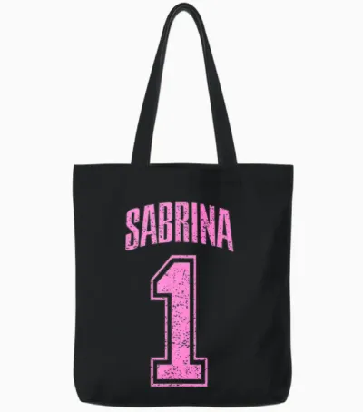 Sabrina Supporter Number 1 Biggest Fan Tote Bags - Black