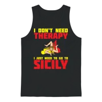 Sicily Flag Sicilia Unisex Tank Top - Black – 1