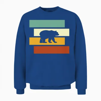 Bear Retro Unisex Sweatshirt - Royal