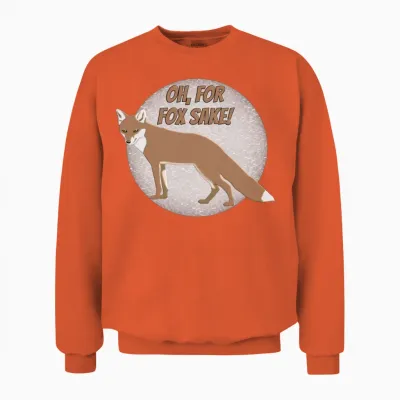Oh, for Fox Sake! Unisex Sweatshirt - Orange