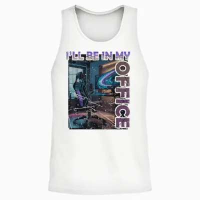 Pc Gaming I'll Be in My Office | Hardware Nerd Pc Gamer Unisex Tank Top - White
