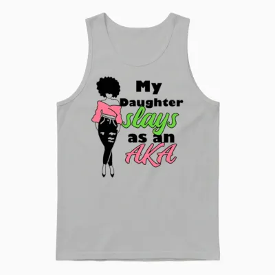 Aka Sorority Daughter Paraphernalia Gif for Mom Unisex Tank Top - Ash