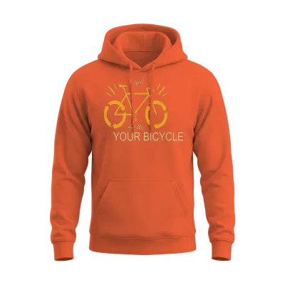 Recycle and Use Your Bicycle Earth Protection Unisex Hoodie - Orange
