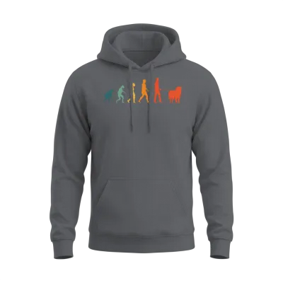 Leonberger Evolution Retro Unisex Hoodie - Charcoal