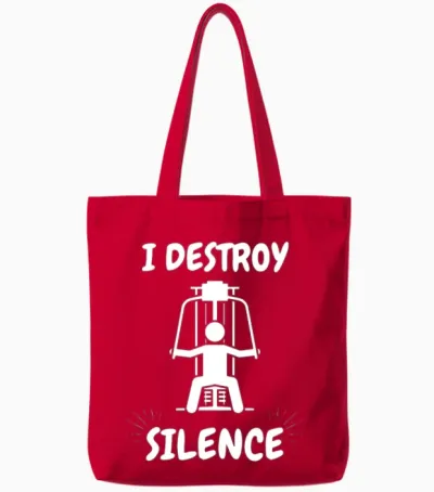 Funny Gym Tote Bags - Red