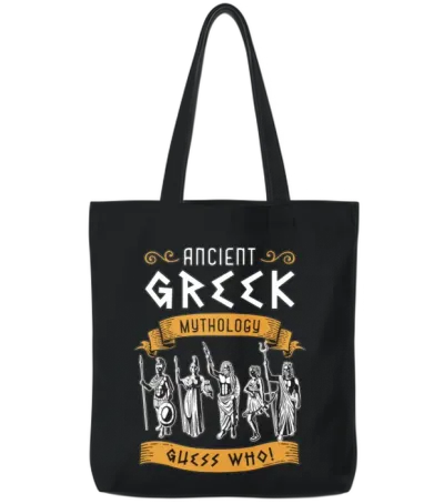 Greek Mythology Ancient Greek Mythology History Tote Bags - Black