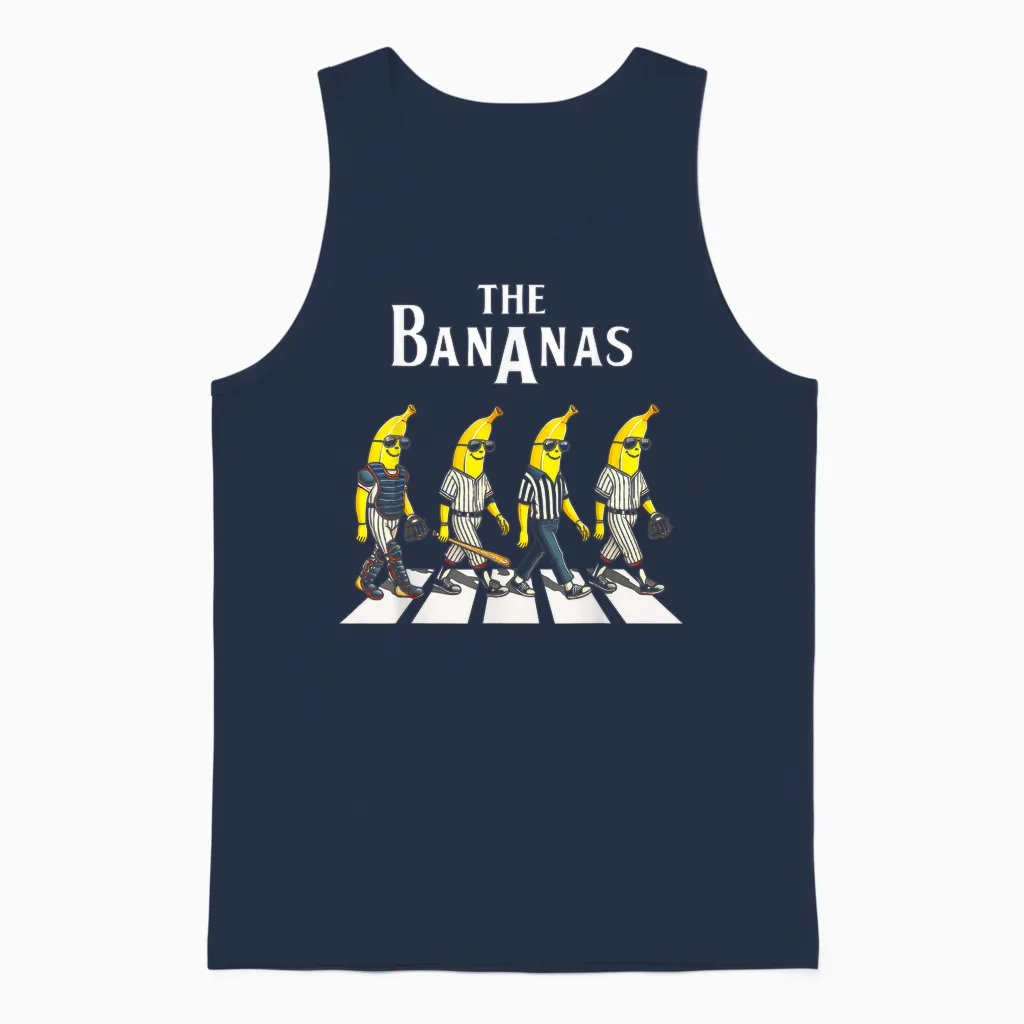 Bananas Name Family Men Women Kids Classic Spirit Evergreen Unisex Tank Top in Navy