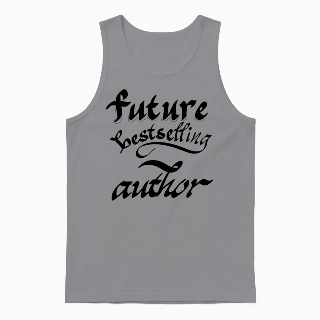 Future Bestselling Author Unisex Tank Top in Sport Grey