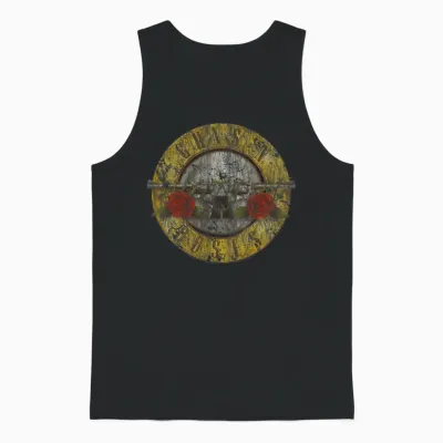 Official Guns N'roses 80s Rock Band Logo Unisex Tank Top - Black